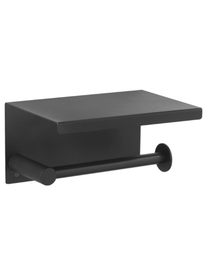 10971-B Держатель для туалетной бумаги с крышкой Uno Black