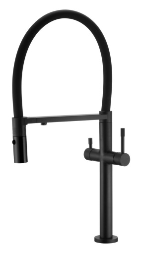 115-B Смеситель для кухни Uno Black c краном для питьевой воды