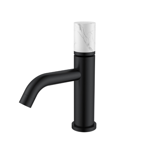 121-B-MR-W Смеситель STICK для умыв. низ. BLACK MRAMOR WHITE_Комплект