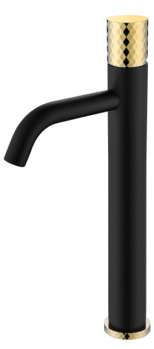 122-BG Смеситель Stick для умыв. выс. Black Diamond Gold (комплект)
