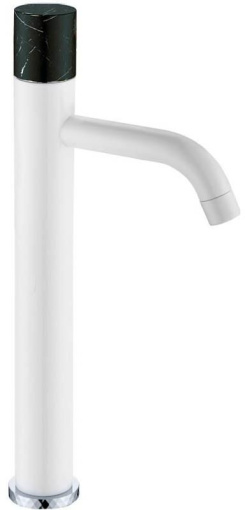 122-W-MR- Black Смеситель Stick для умыв.выс. White Mramor Black (комплект)