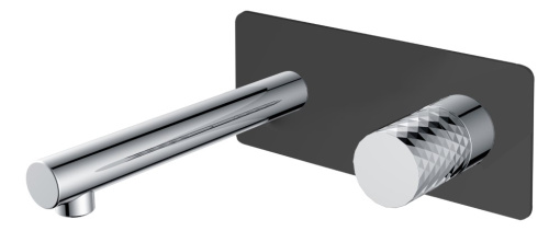 125-BCR Смеситель Stick из стены Black Diamond Chrome