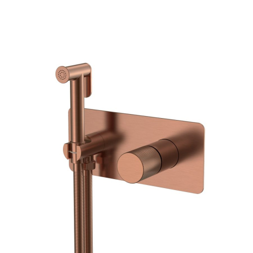 127-CB.4 Смеситель гигиенический STICK COPPER BRUSHED ручка SPIRALE