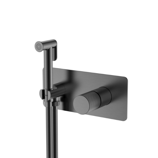 127-GM.3 Смеситель гигиенический STICK Gun Metal LINEA