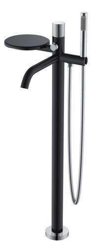 129-BCR Смеситель напольный Stick Black Chrome