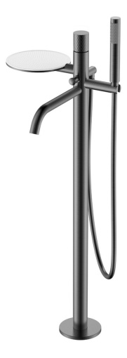 129-GM Смеситель STICK напольный Gun Metal c ручкой DIAMOND
