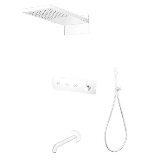 130-2-MW Душевая система с изливом Boheme Fusion Matt White
