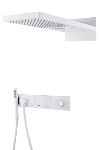 132-MW Встроенная душевая система Zodiac, трехпозиционная Matt White