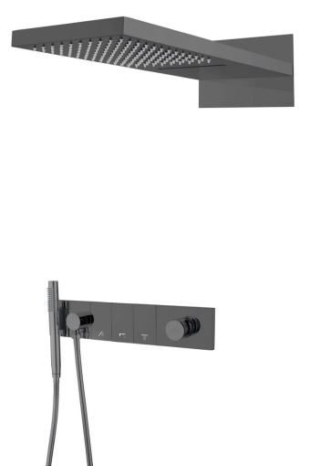 132-SGM Встроенная душевая система Zodiac, трехпозиционная Shine Gun Metal