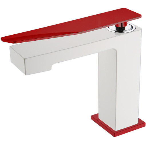 141-WR.2 Смеситель для раковины низкий Boheme Q White- Red