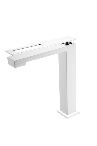 142-WCR Смеситель Q для умыв. выс. White Chrome (комплект)