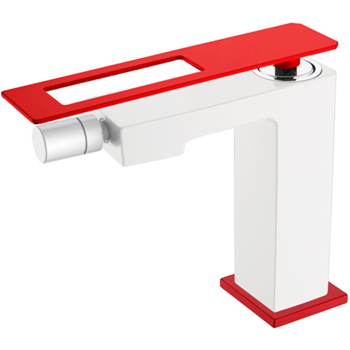 146-WR Смеситель Q для биде White Red (комплект)