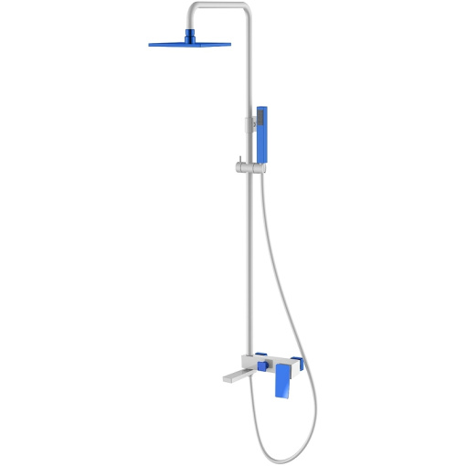 148-WUW.2 стойка Q для душа White Blue