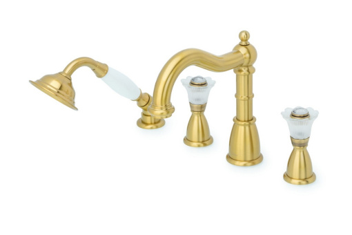 391-Camelia Смеситель врезной на 3 отв., Camelia бронза (комплект)