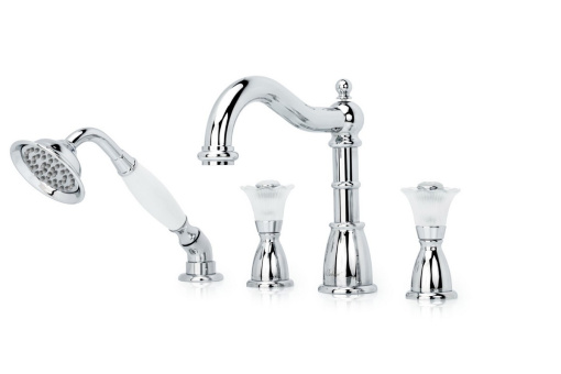 396-Camelia Смеситель врезной на 4 отв., Camelia Хром (комплект)