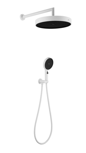 427-MW Лейка ручная+верхняя+выпуск+шланг Cell Matt White