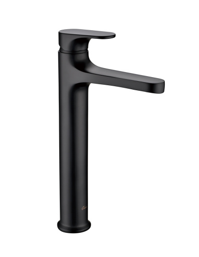 452-B Смеситель для умывальника высокий Spectre черный матовый