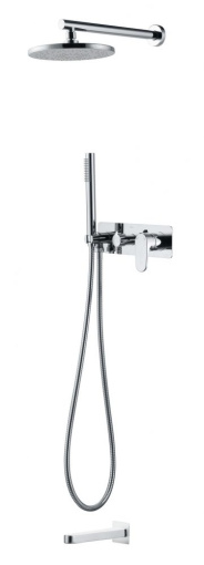 454-2-CR Смеситель встроенный для душа с верхней лейкой и изливом Spectre Chrome