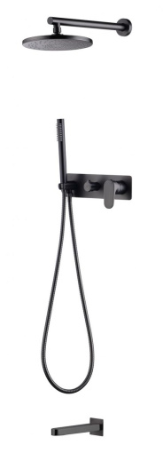 454-2-GM Смеситель встроенный для душа с верхней лейкой и изливом Spectre Gun Metal