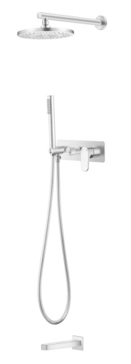 454-2-MW Смеситель встроенный для душа с верхней лейкой и изливом Spectre Matt White