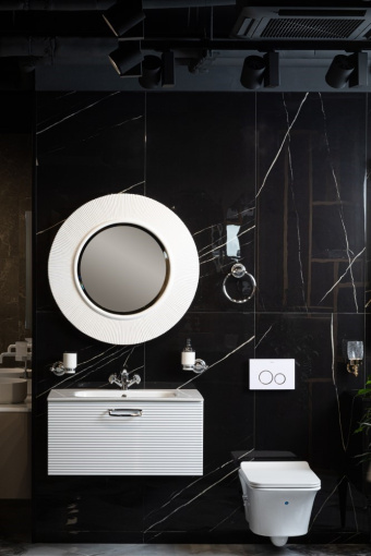 528-W Зеркало SHINE Белое d82