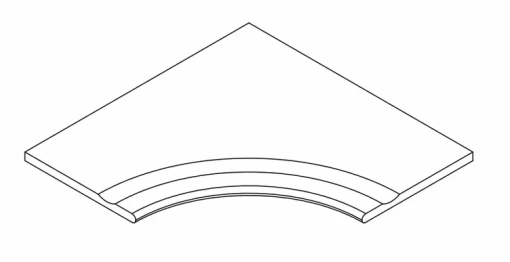 Бортик Фоссил Грэй 30x120 с выемкой закругленный  (620090001414)