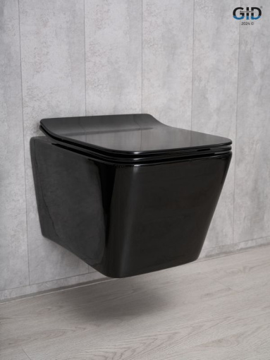 Унитаз подвесной Gid Tr2144BL 62224Y черная глянцевая 52x36x33.5