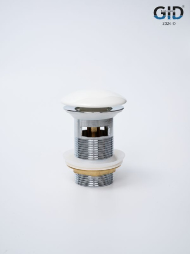 Донный клапан Gid с переливом Wh100-1 71102K белый 7x7x10