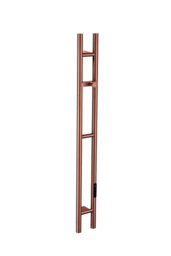729-CB Полотенцесушитель электрический 2-трубы круглый COPPER BRUSHED