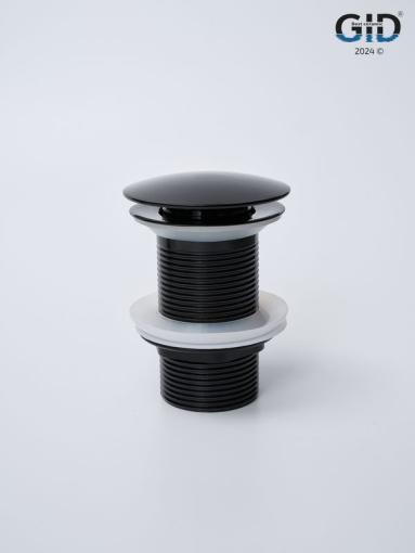 Донный клапан Gid без перелива G-54BL 76601K черный глянцевый 7x7x10