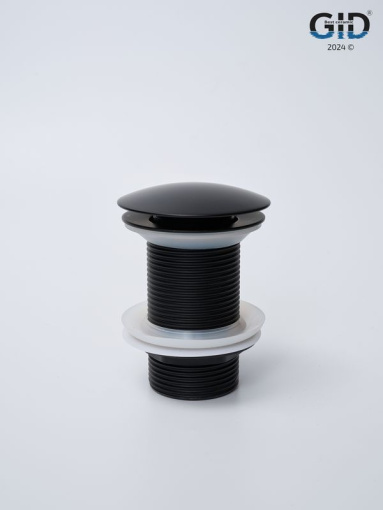 Донный клапан Gid без перелива G-55BM 76602K черный матовый 7x7x10