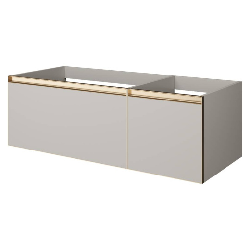790-M2-120-CM-MG QUATRO 2 120см (80+40) тумба CASHMERE профиль MATT GOLD