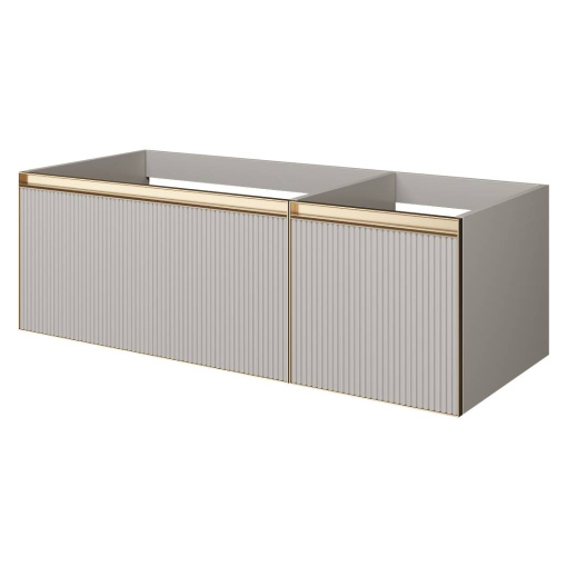 790-M2-120-CM-RIB-MG QUATRO 2 120см (80+40) тумба рифл CASHMERE FUGA профиль MATT GOLD