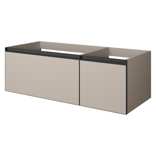 790-M2-120-D-A-LED QUATRO 2 120см (80+40) тумба с подсв. DAPHNE профиль ANTHRACITE