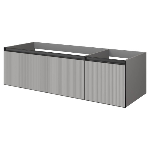 790-M2-140-L-RIB-A QUATRO 2 140см (100+40) тумба рифл LUNA FUGA профиль ANTHRACITE