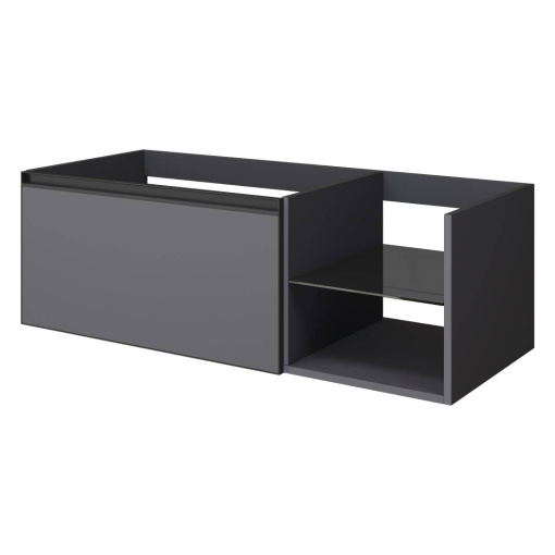 790-M6-120-A-A QUATRO 6 120см (80+40) тумба ANTHRACITE профиль ANTHRACITE