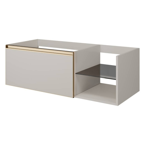 790-M6-120-CM-MG QUATRO 6 120см (80+40) тумба CASHMERE профиль MATT GOLD