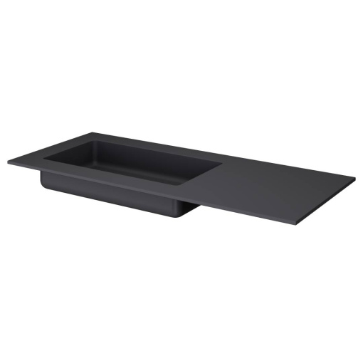 793-120-A-L QUATRO 120 раковина-моноблок ANTHRACITE (раковина слева)