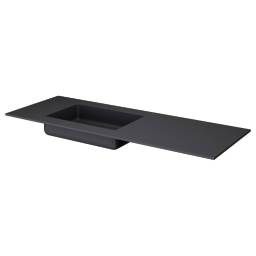 793-140-A-L QUATRO 140 раковина-моноблок ANTHRACITE (раковина слева)
