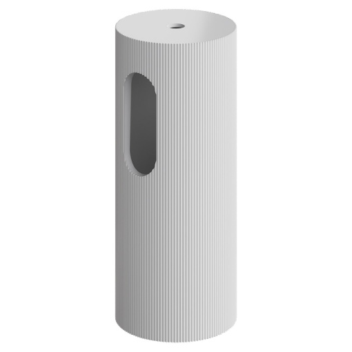 801-Base-Rib Пьедестал для раковины рифленый Corian 300*720 Matte white