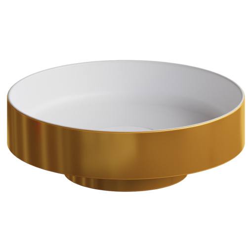 801-G Раковина накладная Corian 400*130 GOLD