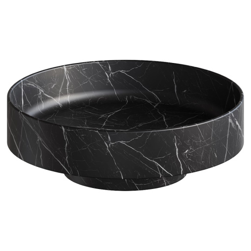801-NM Раковина накладная Corian 400*130 Nero Marquina