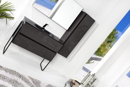 836-A glossy Пенал Vallessi 120*35*28,5cm Антрацит глянец