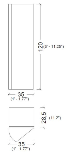 836-C glossy Пенал Vallessi 120*35*28,5cm Кашемир глянец