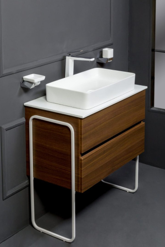 837-080-D Тумба без раковины Vallessi 80*46cm Dark Oak мат. 2 полки, фото 837-080-D Тумба без раковины Vallessi 80*46cm Dark Oak мат. 2 полки,