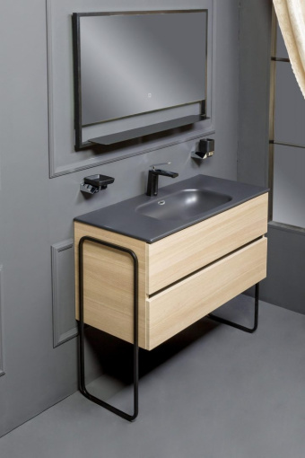 837-080-L Тумба без раковины Vallessi 80*46cm Light Oak мат. 2 полки фото 837-080-L Тумба без раковины Vallessi 80*46cm Light Oak мат. 2 полки