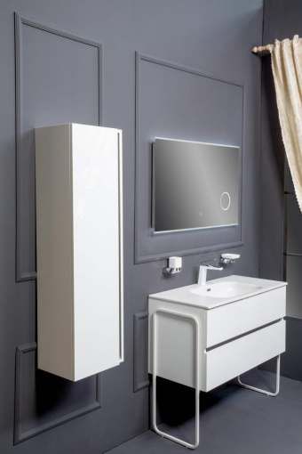 837-080-W Тумба без раковины Vallessi 80*46cm WHITE 2 полки,