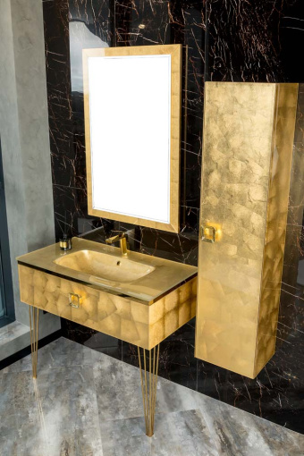 852-080-GF Столешница стекло 80см моноблок Поталь