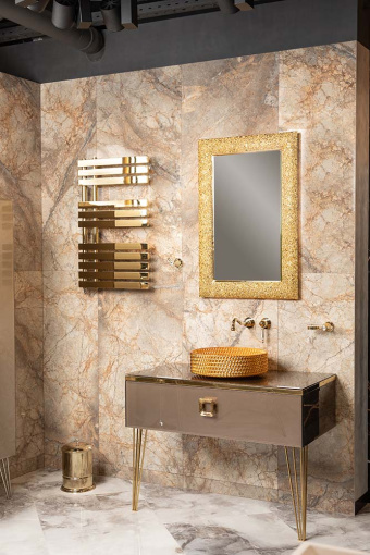 853-080-BB Столешница стекло 80см прямая Бронзированный коричневый