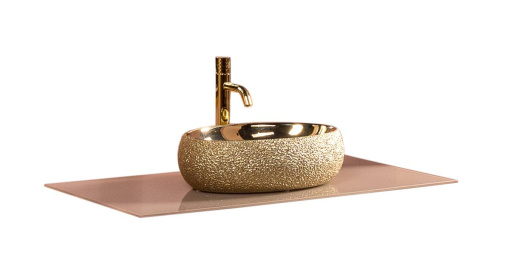 853-100-CP Столешница стекло 100см прямая Cappucino фото 853-100-CP Столешница стекло 100см прямая Cappucino